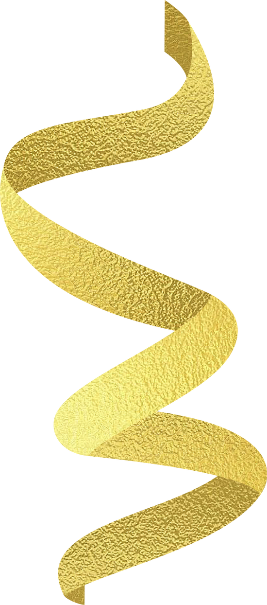 Elegant Gold New Year's Eve Ribbon Confetti
